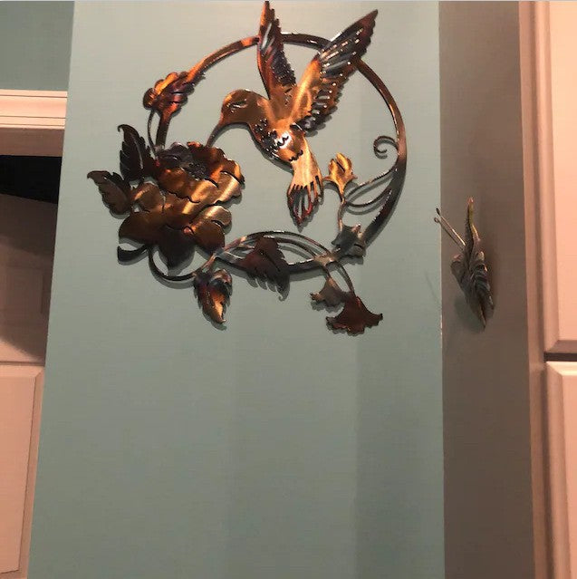 Metal Hummingbird Wall Art
